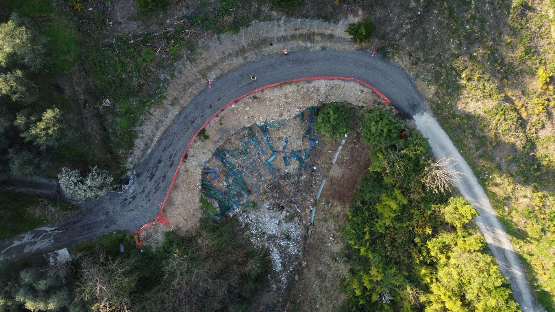 Ortofoto aerea di un'area territoriale rilevata con drone